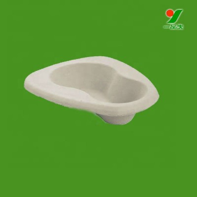 Wholesale New Design 100% Biodegradable Disposable Waterproof Molded Pulp Packaging Hygiene Paper Bedpan for Medical Use