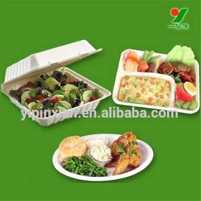 100% Sugar cane fiber oil resisting biodegradable disposable fondue plate