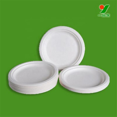 Eco-friendly 100% sugar cane fiber disposable nontoxic paper plate wholesale